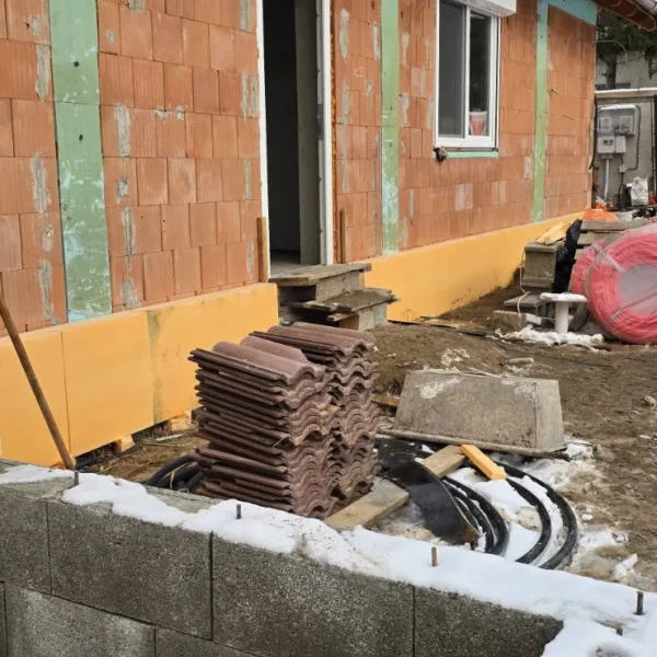 Homlokzati hőszigetelés (Dryvit) kivitelezése – 4. fotó