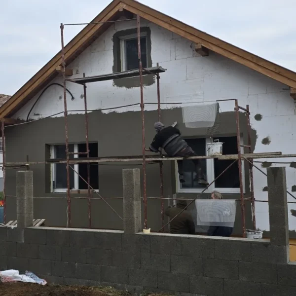 Homlokzati hőszigetelés (Dryvit) kivitelezése – 15. fotó