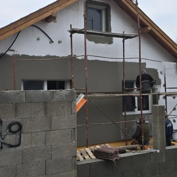 Homlokzati hőszigetelés (Dryvit) kivitelezése – 16. fotó